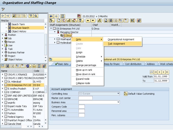 Organizational Management in SAP HCM