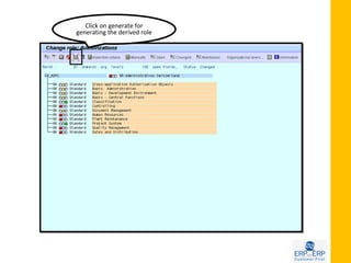Click on generate for
generating the derived role
 