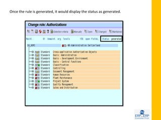 Once the rule is generated, it would display the status as generated.
 