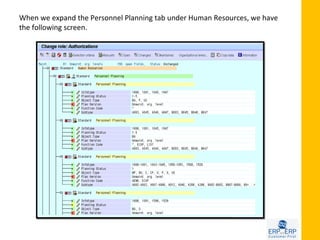 When we expand the Personnel Planning tab under Human Resources, we have
the following screen.
 