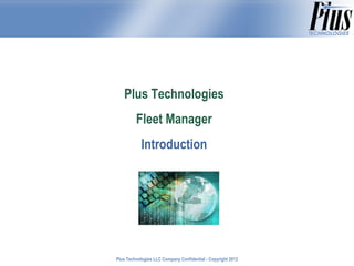 Plus Technologies Fleet Manager Introduction 