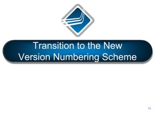 Transition to the New
Version Numbering Scheme
19
 