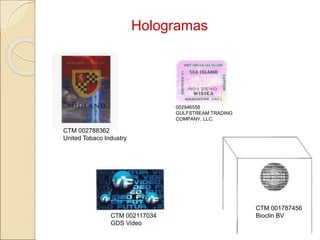 Hologramas
CTM 002788362
United Tobaco Industry
CTM 001787456
Bioclin BV
CTM 002117034
GDS Video
002946556
GULFSTREAM TRADING
COMPANY, LLC.
 
