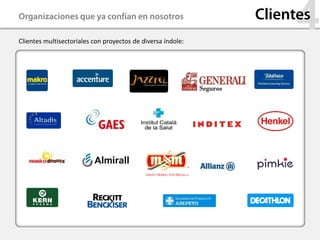 Organizaciones que ya confían en nosotros

Clientes multisectoriales con proyectos de diversa índole:
                                                                  4
                                                             Clientes
 