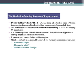 Case Study The Goal E M Goldratt
