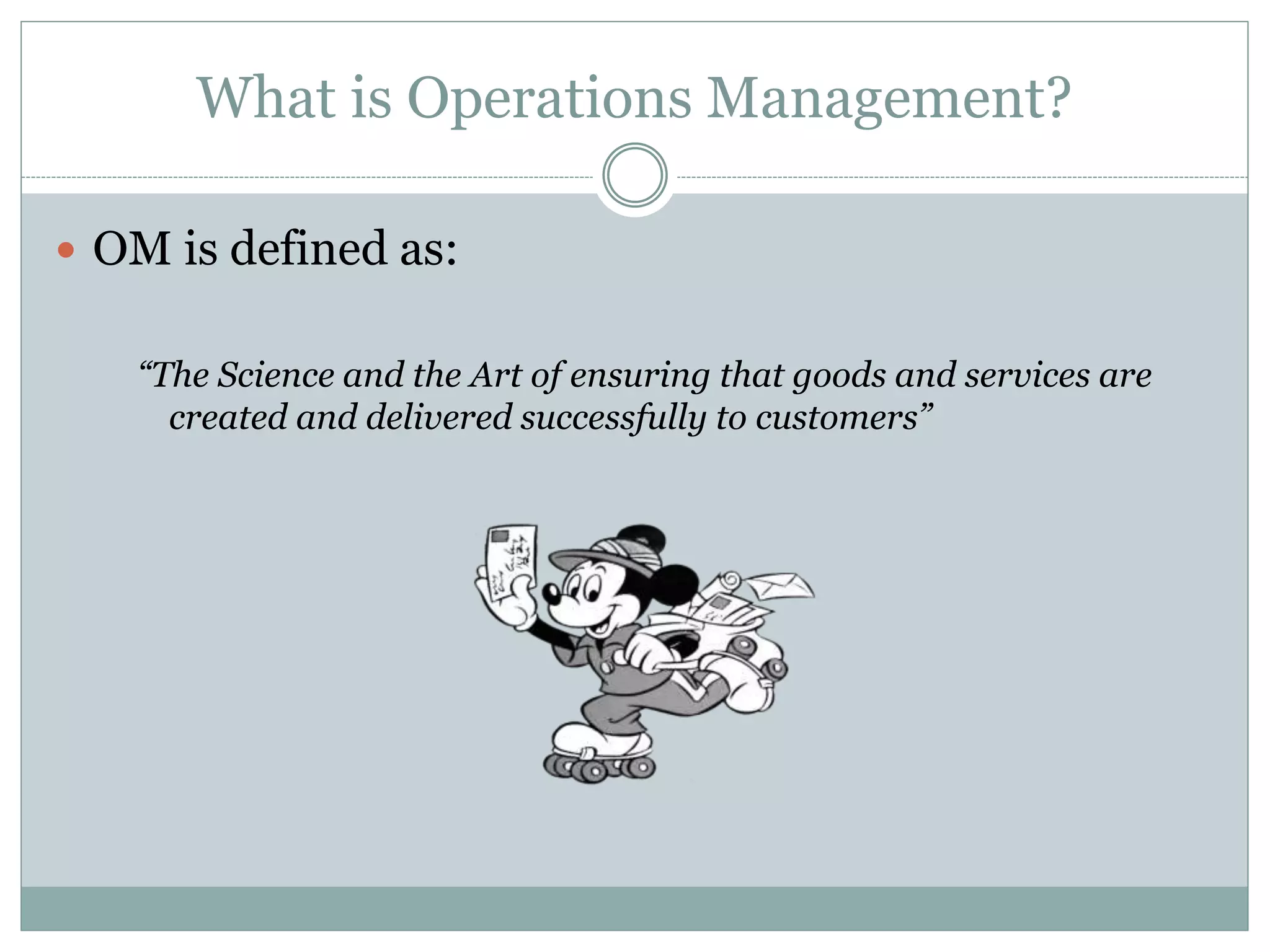 Operations Management CHAPTER 1 | PPT