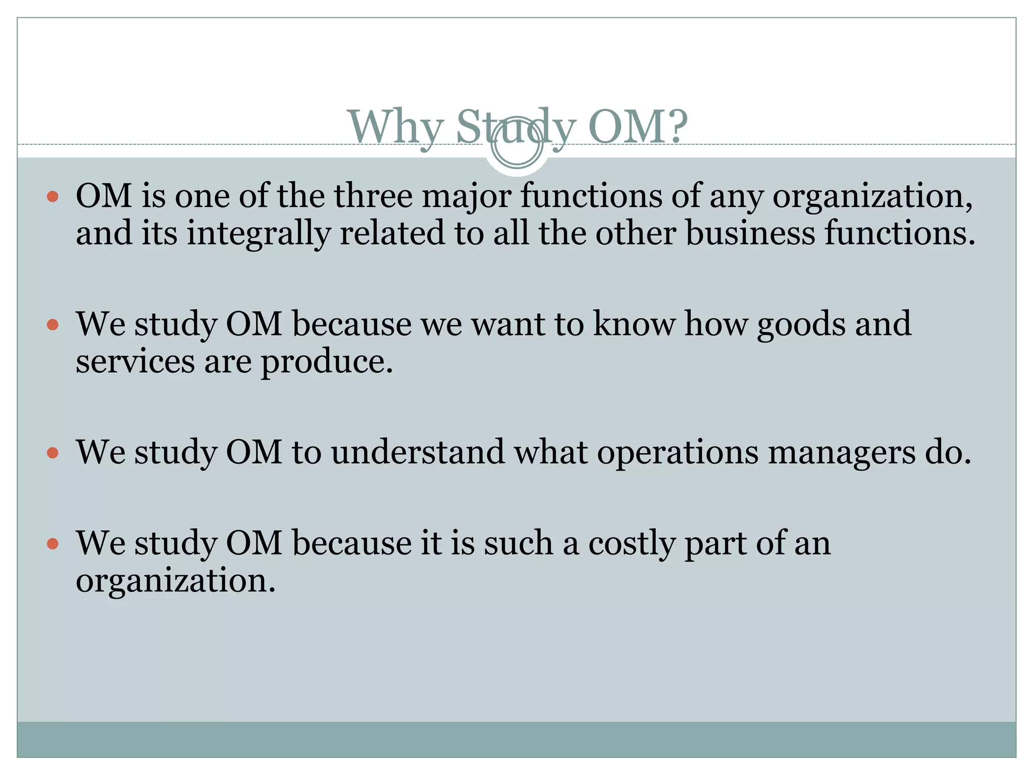 Operations Management CHAPTER 1 | PPT
