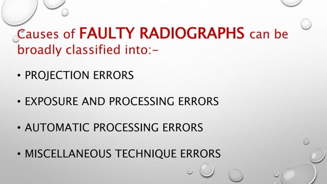 Faulty Radiographs | PPTX