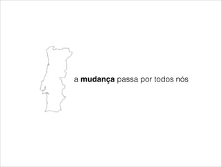 ! 
! 
! 
! 
! 
! 
! 
a mudança passa por todos nós 
 