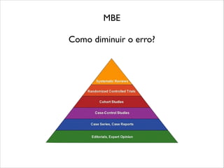 MBE 
! 
Como diminuir o erro? 
 