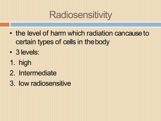 EFFECT OF RADIATION ON HUMAN BODY ( IN DENTISTRY ) | PPTX