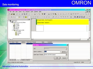 Advanced Industrial Automation
OMRON
Data monitoring
 