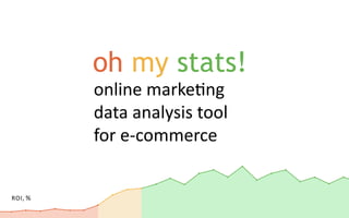 online marketing
         data analysis tool
         for e-commerce


ROI, %
 