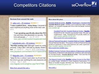 Competitors Citations @belasco / @seoverflow 