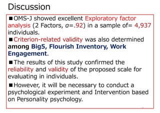 Development and validation of the Japanese version of the ...