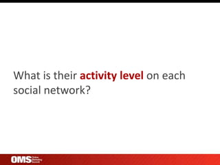 Who are the key influencers on each
network?
 