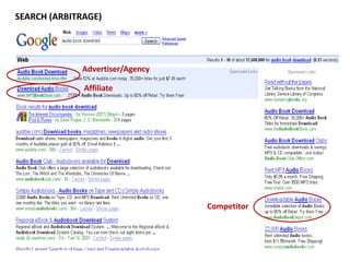 SEARCH (ARBITRAGE)Advertiser/AgencyAffiliateCompetitor