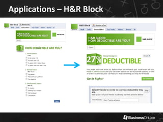 ActionObjective:Provide outlet channels where users can connect to a specific website landing page where a conversion can be made Tactics:FBML Tabs, Content Blocks, & BannersApplicationsCoupons / Sweepstakes / ContestsInteractive CatalogsLanding Pagesactionaction