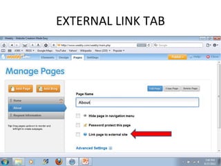 EXTERNAL LINK TAB 