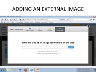 ADDING AN EXTERNAL IMAGE 
