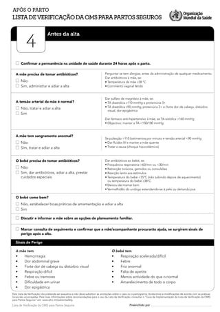 Lista de clinica para parto hotsell
