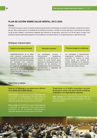 PLAN DE ACCIÓN EN SALUD MENTAL DE LA OMS | PDF