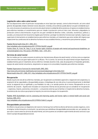 PLAN DE ACCIÓN EN SALUD MENTAL DE LA OMS | PDF