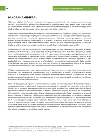 PLAN DE ACCIÓN EN SALUD MENTAL DE LA OMS | PDF