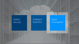 b
Holistic
Security
Intelligent
Detection
Rapid
Investigation
 