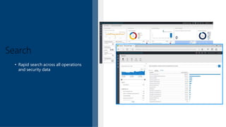 Search
• Rapid search across all operations
and security data
 