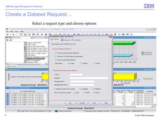 © 2014 IBM Corporation
IBM Storage Management Software
52
Create a Dataset Request…
Select a request type and choose options
 