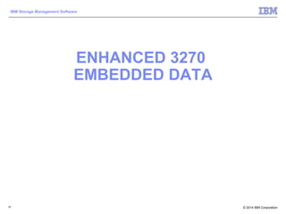 © 2014 IBM Corporation
IBM Storage Management Software
ENHANCED 3270
EMBEDDED DATA
81
 