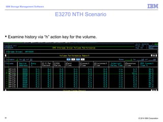 © 2014 IBM Corporation
IBM Storage Management Software
E3270 NTH Scenario
 Examine history via “h” action key for the volume.
89
 