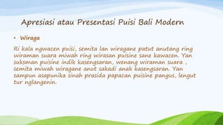 Materi Bahasa Bali Puisi Bali Modern