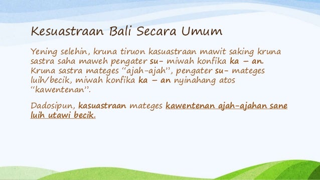 Materi Bahasa Bali Puisi Bali Modern