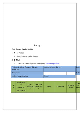 Online Movie Ticket Booking | DOC