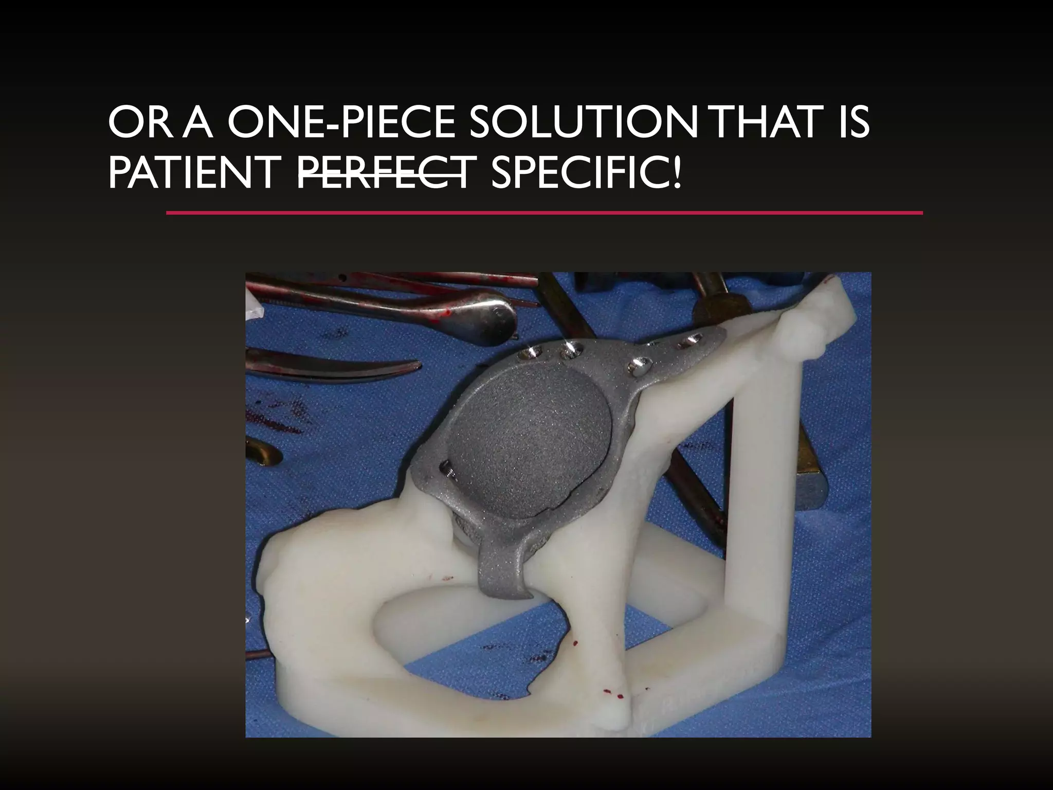 OR A ONE-PIECE SOLUTIONTHAT IS
PATIENT PERFECT SPECIFIC!
 