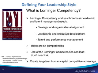 Lominger Development Model Defining Your Leadership Style in a Performance-Based Organization | PDF