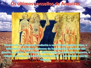 Eneas outra vez cos seusIllustrationen der BerlinerEneit-Handschrift... ... dirixíndose Eneas  apresurado cara aos barcos para ver os compañeiros. Navegan en seguida a Caieta onde botan áncoras.         VI, 893 y ss.