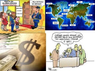 FRASE 11:A desigualdade entre paísesMuitos países nos dias de hoje dependem muito do comércio internacional, mas esse comércio não é realizado entre todos os países do mundo, apenas 25 países do mundo todo o realizam.E com isso acaba havendo desigualdade entre os países.