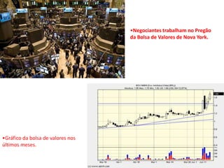 Gráfico da bolsa de valores nos últimos meses.FRASE 3 7   O capital financeiro é o verdadeiro vitorioso da chamada '' globalização'',não tem quase limites de circulação,não respeita mais fronteiras nem decisões dos países.Na verdade,hoje são as nações e suas economias que estão cada vez mais sujeitas as decisões do capital financeiro também