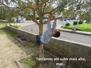 Tentámos até subir mais alto,
mas…
 