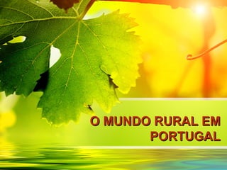 O MUNDO RURAL EM
       PORTUGAL
 
