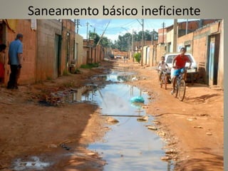 Saneamento básico ineficiente
 