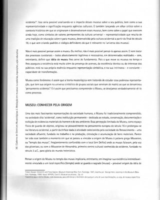 O museu como processo