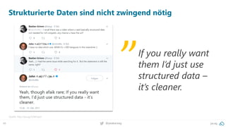 48 @peakaceag pa.ag
Strukturierte Daten sind nicht zwingend nötig
Quelle: http://pa.ag/2zWmpof
If you really want
them I’d just use
structured data –
it’s cleaner.
„
 