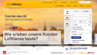Ivonne Engemann, Deutsche Lufthansa AG
Seite 3
Wie erleben unsere Kunden
Lufthansa heute?
 