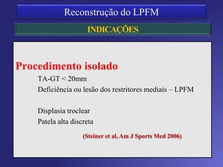 Técnicas operatórias
> 137 métodos
LPFM - Taxa de complicações 26%
 