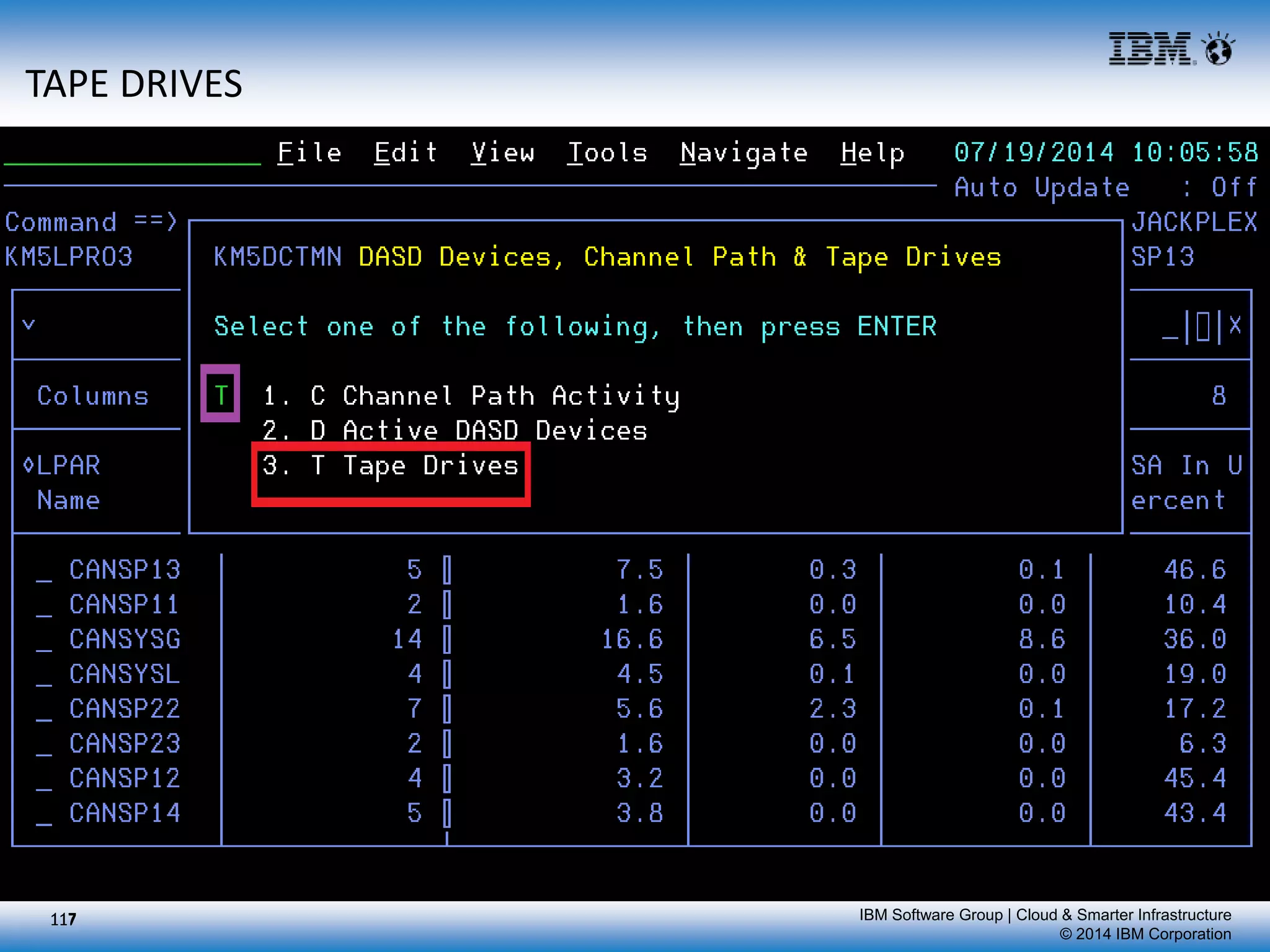 IBM Software Group | Cloud & Smarter Infrastructure
© 2014 IBM Corporation
TAPE DRIVES
117117
 