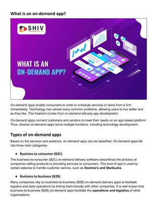 All Things you Need to Know About On-demand App Development Services | PDF